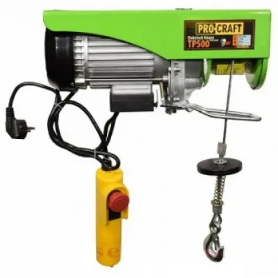 Electropalan / troliu electric, Procraft TP500, 250 / 500 Kg , 1020 W, 12 / 6 m Electropalan / troliu electric, Procraft TP500, 250 / 500 Kg , 1020 W, 12 / 6 m