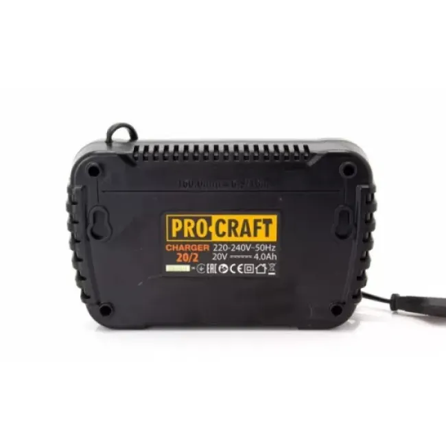 Incarcator dublu pentru acumulatori Procraft 20V, 4 Ah