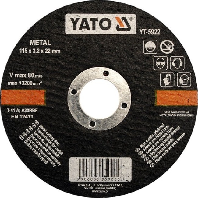 Disc Debitat Metal 125 X 1.2 X 22mm Yato YT-5923