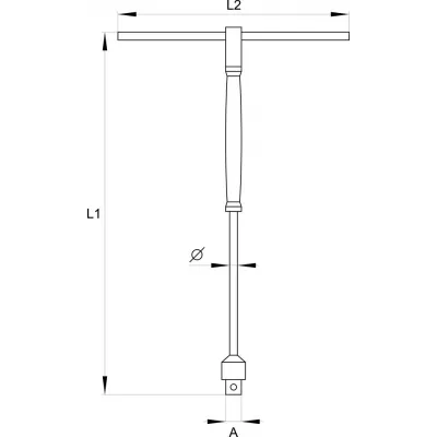 Adaptor tip “T” Yato, cu maner rotativ 1/2, YT-1567 Adaptor tip “T” Yato, cu maner rotativ 1/2, YT-1567