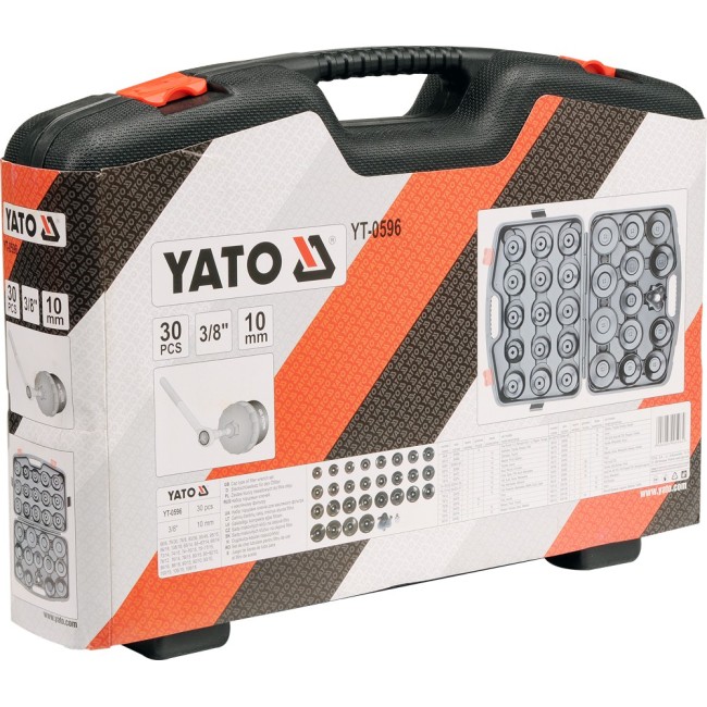 Set chei tubulare pentru filtru ulei, Yato YT-0596, 30 piese