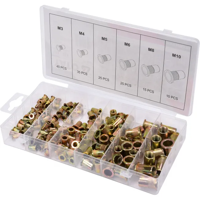 Set 150 piulite nituibile, Yato YT-36481, otel, M3-M10