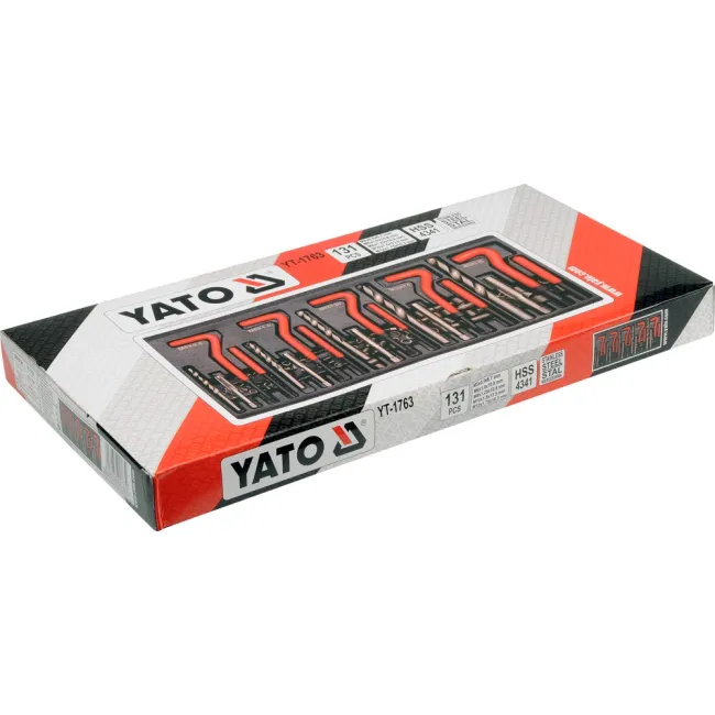 Set Reparatie Filete Stricate Yato YT-1763, M5-M12, 131 Piese