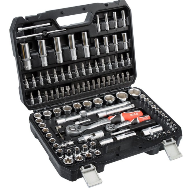 Trusa chei tubulare si antrenor YATO 108 piese, 1/4"-1/2", YT-38791 Trusa chei tubulare si antrenor YATO 108 piese, 1/4"-1/2", YT-38791