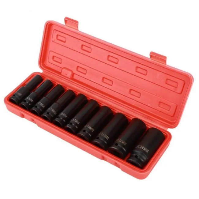 Set Tubulare de Impact 10 Piese, 1/2, 10 - 24 mm Set Tubulare de Impact 10 Piese, 1/2, 10 - 24 mm