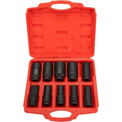 Set Chei Tubulare Impact 1", 10 Piese 17 - 41mm Set Chei Tubulare Impact 1", 10 Piese 17 - 41mm