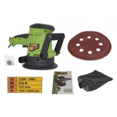 Masina de slefuit rotativa, Procraft EX850E, 850 W, disc 125mm Masina de slefuit rotativa, Procraft EX850E, 850 W, disc 125mm