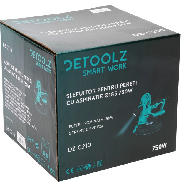 Slefuitor pentru pereti, Detoolz DZ-C210, 750 W, 180 mm