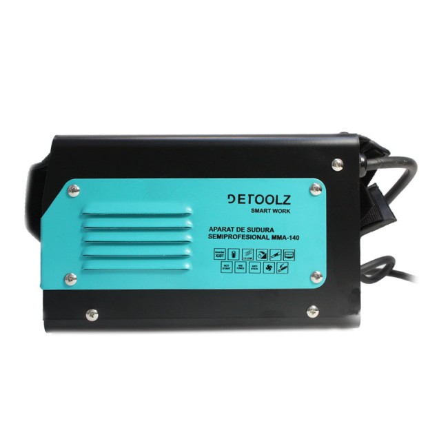 Aparat de Sudura Invertor DETOOLZ PROFESIONAL DZ-ES001, MMA-140, Electrod 1.6-3.2mm, Accesorii Incluse