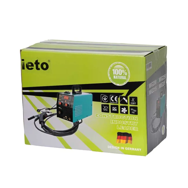 Aparat de sudura tip invertor, Ieto MIG-250, sudura MIG-MMA-TIG 3 in 1 cu Afisaj LED, electrod, sarma flux 0.8mm inclusa Aparat de sudura tip invertor, Ieto MIG-250, sudura MIG-MMA-TIG 3 in 1 cu Afisaj LED, electrod, sarma flux 0.8mm inclusa