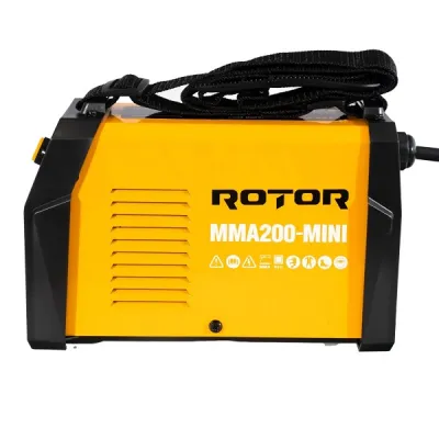 Aparat de sudura tip invertor, Rotor MMA200-Mini, 200 A, ecran LCD, accesorii incluse Aparat de sudura tip invertor, Rotor MMA200-Mini, 200 A, ecran LCD, accesorii incluse