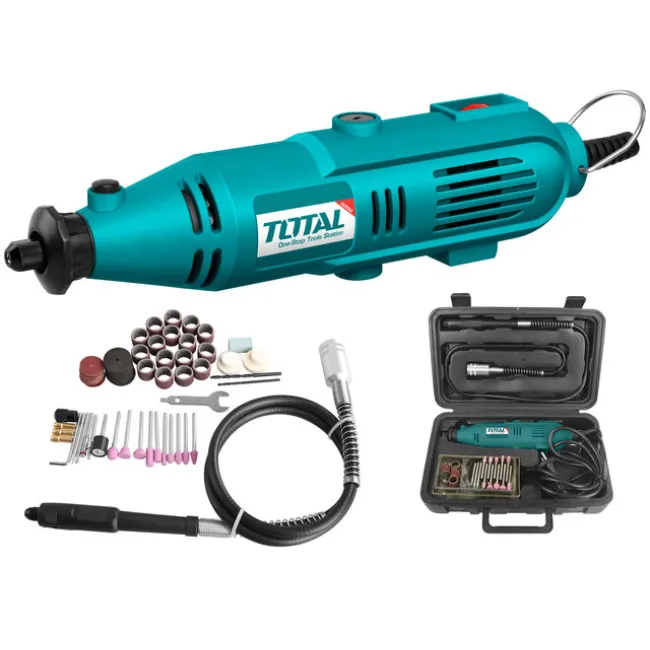 Mini polizor / aparat de gravat Total TG501032, 130 W, 100 accesorii, 10000-32000 RPM