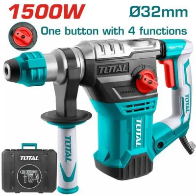 Ciocan rotopercutor TOTAL TH1153216, 1500 W, 5.5 J, SDS-Plus, 850 RPM Ciocan rotopercutor TOTAL TH1153216, 1500 W, 5.5 J, SDS-Plus, 850 RPM