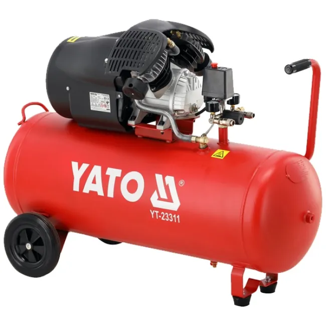 Compresor aer, cu ulei, Yato YT-23311, 2200 W, 100 l, 412 l/min, 8 bar Compresor aer, cu ulei, Yato YT-23311, 2200 W, 100 l, 412 l/min, 8 bar