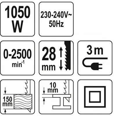 Fierastrau Electric tip Sabie 1050 W, Yato YT-82281