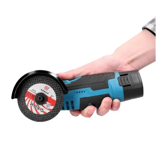 Polizor unghiular portabil, 12V, 12000rpm, disc 76mm, 2 baterii 1500mAh, pentru materiale ne-metalice