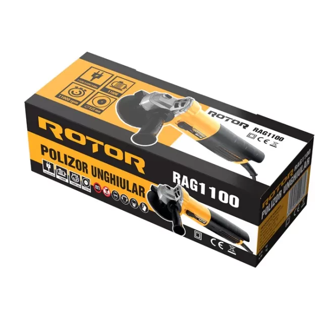 Polizor unghiular/ flex Rotor RAG1100, 1100W, 11000 RPM, 125 mm