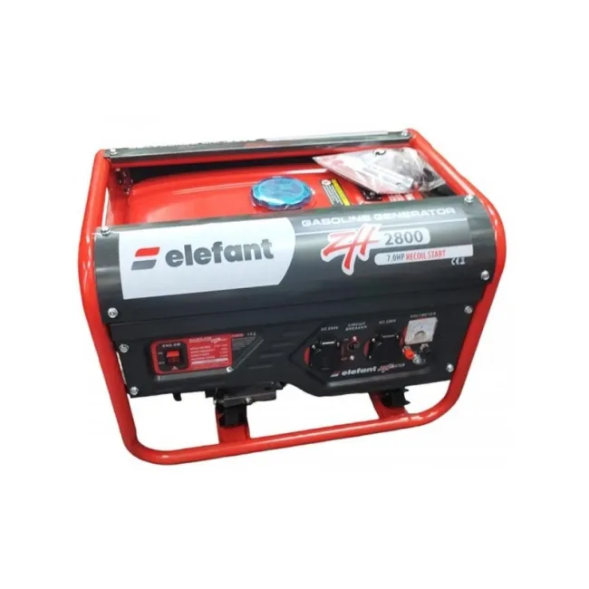 Generator de curent electric, monofazic, pe benzina, Elefant ZH2800, 2.5kW, 230v, 7 CP