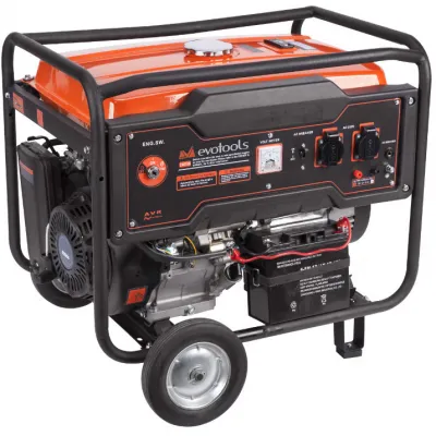 Generator de curent electric, monofazic, pe benzina, Evotools EPTO GG 5500A, 4 Timpi, 5.5 kW, 10.7 CP Generator de curent electric, monofazic, pe benzina, Evotools EPTO GG 5500A, 4 Timpi, 5.5 kW, 10.7 CP