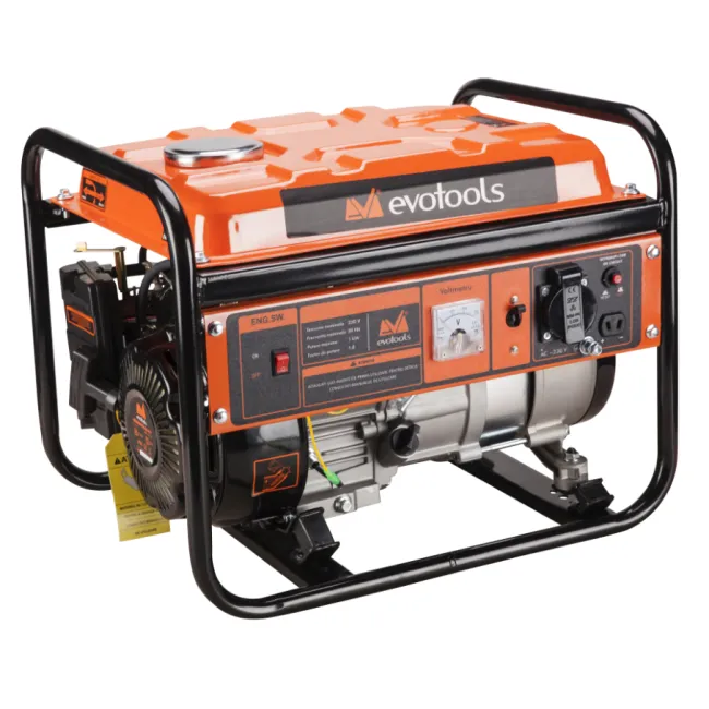 Generator de curent electric, pe benzina, Evotools EPTO GG900, 4 Timpi, 220 V, 900 W, 2 CP, priza 12 V, regulator tensiune