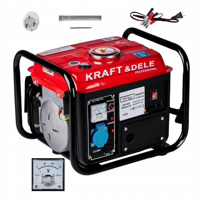 Generator de curent electric, monofazic, pe benzina, Kraft&Dele KD109, 2 Timpi, 1200 W