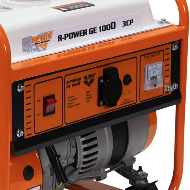 Generator de curent electric, monofazic, pe benzina, RURIS R-Power GE1000, 4 timpi, 130 cc, 220 V, 1100 W