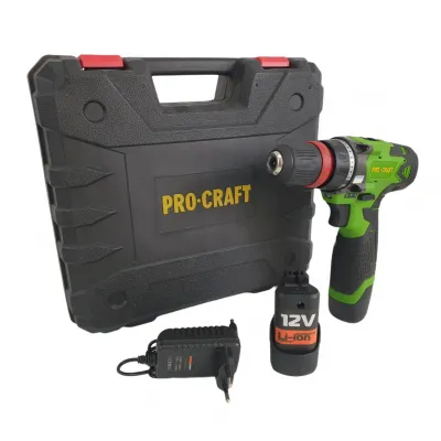 Masina de gaurit si insurubat, Procraft PA12Li DFR, cu 2 acumulatori, 12 V, 2 Ah, Li-Ion Masina de gaurit si insurubat, Procraft PA12Li DFR, cu 2 acumulatori, 12 V, 2 Ah, Li-Ion