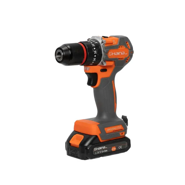 Masina de gaurit / insurubat, cu percutie, Haina H-1112, cu 2 acumulatori, 21 V, Li-Ion, 40 Nm Masina de gaurit / insurubat, cu percutie, Haina H-1112, cu 2 acumulatori, 21 V, Li-Ion, 40 Nm