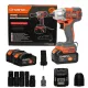 Masina de insurubat, cu impact, Haina HM-6499, 2 acumulatori, 48 V, 4 Ah, Li-Ion, 680 Nm, 4 tubulare incluse + mandrina Masina de insurubat, cu impact, Haina HM-6499, 2 acumulatori, 48 V, 4 Ah, Li-Ion, 680 Nm, 4 tubulare incluse + mandrina