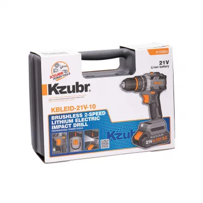 Masina de gaurit / insurubat, cu percutie, KZUBR KBLEID-21V-10, cu 2 acumulatori, 21 V, 2 Ah, Li-Ion, 1400 Rot/min, 18+1, 60 Nm, Brushless Masina de gaurit / insurubat, cu percutie, KZUBR KBLEID-21V-10, cu 2 acumulatori, 21 V, 2 Ah, Li-Ion, 1400 Rot/min, 18+1, 60 Nm, Brushless