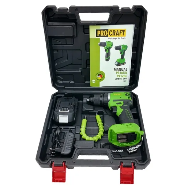 Masina de gaurit si insurubat, Procraft PA18LiN, cu 1 acumulator, 20V, 2Ah, Li-Ion Masina de gaurit si insurubat, Procraft PA18LiN, cu 1 acumulator, 20V, 2Ah, Li-Ion