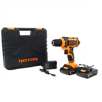 Masina de gaurit si insurubat, Rotor RPA18, cu 2 acumulatori, 18 V, 1.5 Ah, Li-Ion, 1350 RPM, 27 Nm Masina de gaurit si insurubat, Rotor RPA18, cu 2 acumulatori, 18 V, 1.5 Ah, Li-Ion, 1350 RPM, 27 Nm