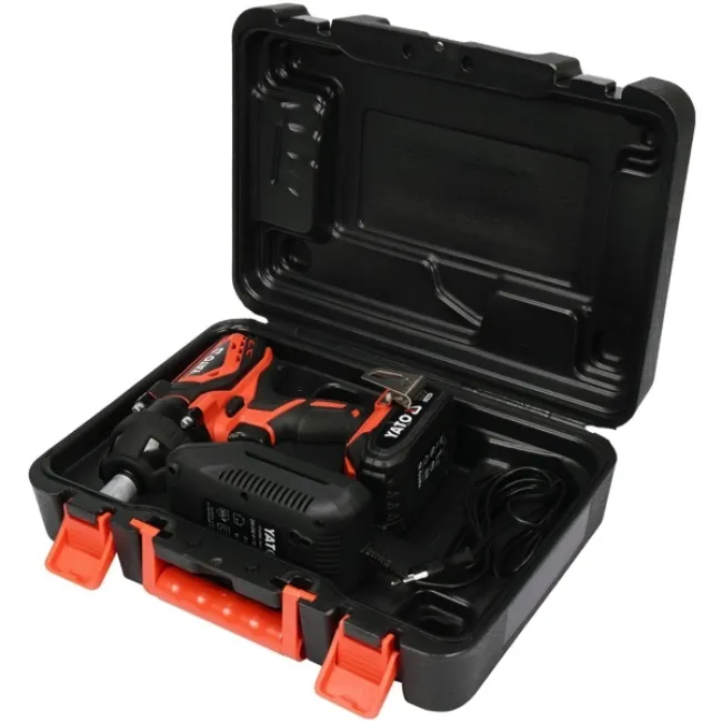 Masina de insurubat, cu impact, Yato YT-82804, 1 acumulator, 18 V, 2 Ah, Li-Ion, 300 Nm, valiza plastic, accesorii