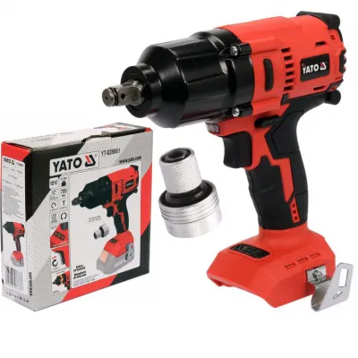 Masina de insurubat cu impact fara acumulatori si incarcator, Yato YT-828061, Li-Ion, 18 V, patrat 1/2 inch, 700 Nm Masina de insurubat cu impact fara acumulatori si incarcator, Yato YT-828061, Li-Ion, 18 V, patrat 1/2 inch, 700 Nm