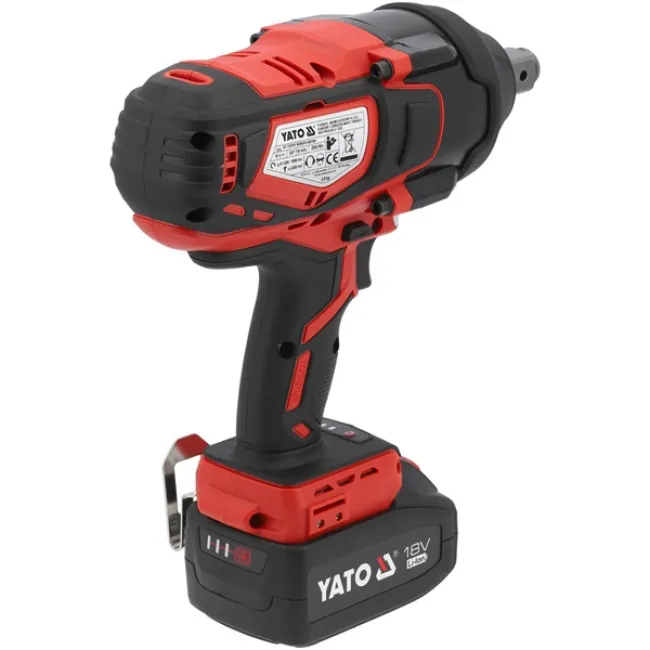 Masina de insurubat cu impact cu 1 acumulator, Yato YT-828075, Li-Ion, 18 V, 4 Ah, patrat 3/4 inch, 2000 Nm, valiza plastic
