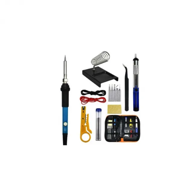 Kit pistol de lipit electric, 60w, reglabil, 15 piese Kit pistol de lipit electric, 60w, reglabil, 15 piese