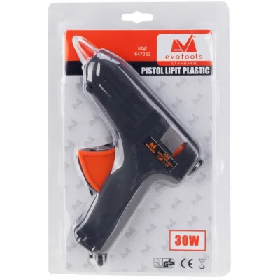 Pistol de lipit cu bagheta siliconica EvoTools, 30 W, 12 mm, 20 g/min Pistol de lipit cu bagheta siliconica EvoTools, 30 W, 12 mm, 20 g/min