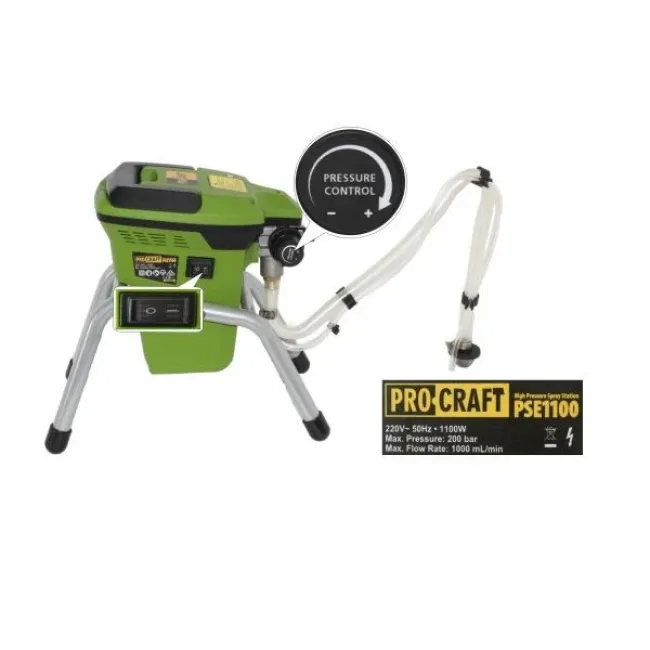 Aparat de vopsit electric Procraft PSE1100, 700W, 200 Bar, 1000ml/min