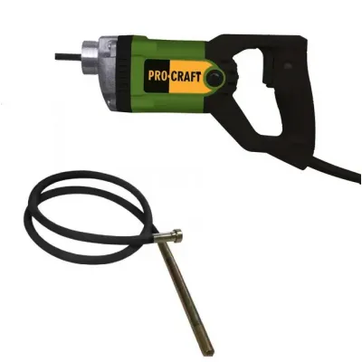 Vibrator pentru Beton Procraft CV1200, 1200 W, lance 1.5m x 35mm Vibrator pentru Beton Procraft CV1200, 1200 W, lance 1.5m x 35mm