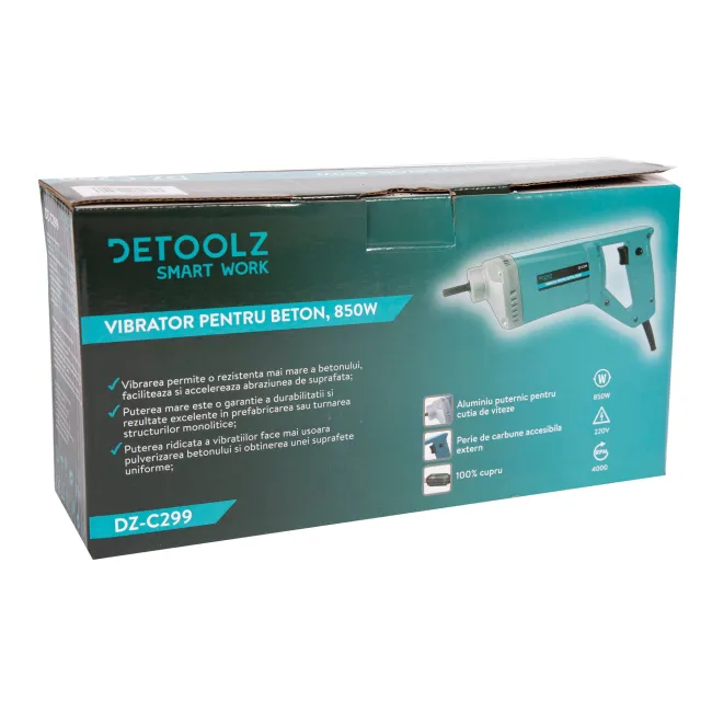 Vibrator pentru Beton Detoolz DZ-C299, 850W, fara lance