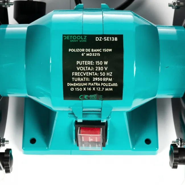 Polizor de banc, Detoolz DZ-SE138,150 mm, 150 W, 2950 RPM