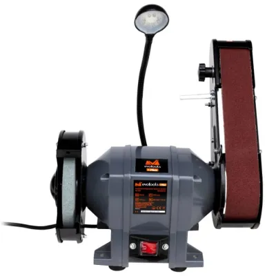Polizor de banc + slefuitor cu banda, BG 250 Evotools PLUS, 150 mm, 250 W