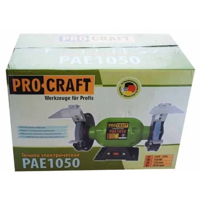 Polizor de banc Procraft PAE1050, 150mm, 1050W, 2950 RPM