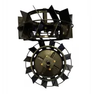 Set 2 roti metalice cu manicot pentru motocultor, diametru 390 mm, latime 160 mm