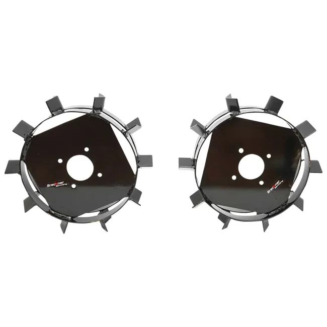 Set roti metalice cu manicot pentru motocultor, diametru 390 mm, interior manicot 33 mm