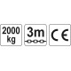 Macara Manuala cu Lant 2 Tone, Lungime Lant 3 Metri, YATO YT-58953 Macara Manuala cu Lant 2 Tone, Lungime Lant 3 Metri, YATO YT-58953