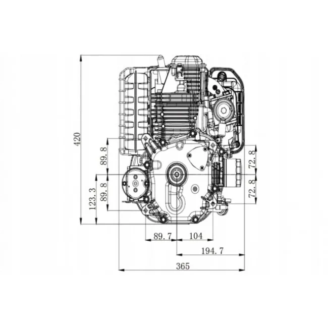 Motor pentru tractorase. ax vertical, Zongshen XP380A, ax 25.4 Ø - 87mm, 11.5 CP Motor pentru tractorase. ax vertical, Zongshen XP380A, ax 25.4 Ø - 87mm, 11.5 CP