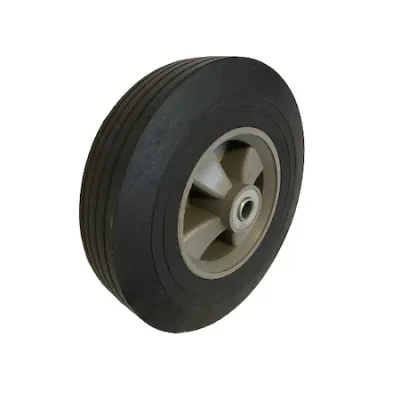 Roata carut cu cauciuc masiv, diametru 250mm, grosime 55 mm, ax 20 mm Roata carut cu cauciuc masiv, diametru 250mm, grosime 55 mm, ax 20 mm