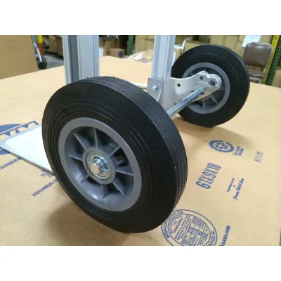 Roata Carut cu Cauciuc Masiv, Diametru 200mm, Grosime 55mm, Ax 16mm Roata Carut cu Cauciuc Masiv, Diametru 200mm, Grosime 55mm, Ax 16mm