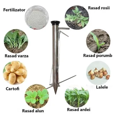 Plantator Manual pentru Rasaduri din Inox Plantator Manual pentru Rasaduri din Inox